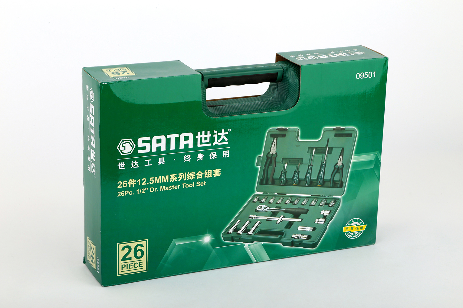 Juego 26 pcs Herramientas y Dados 1/2