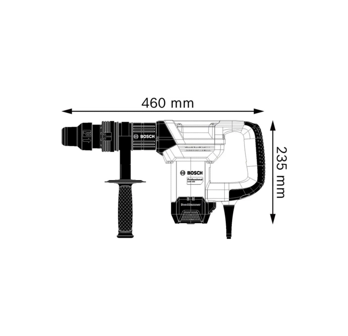Martillo Demoledor SDS-MAX GSH500 Bosch Professional 2