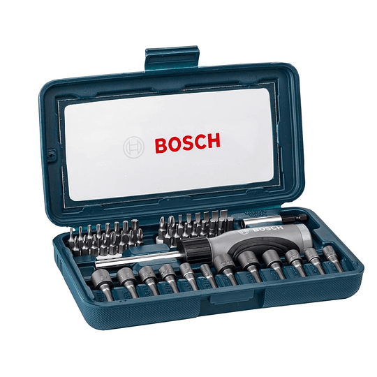 Set 46 Pcs Puntas y Dados Con atornillador Bosch