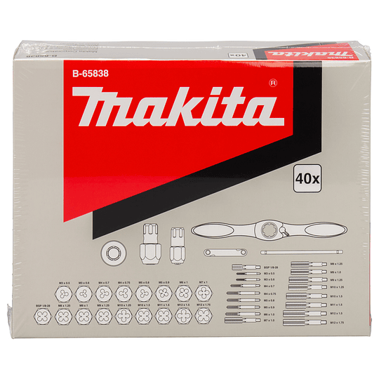 Jgo 40 Pcs Machos y Terrajas B-65838 Makita