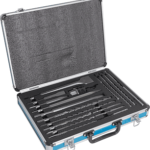 Set 18 Pcs Puntos y brocas SDS-PLUS +Adaptador y Mandril D-71196 Makita