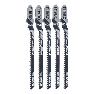Set 5 Hojas Calar Madera Cortes curvos T119BO Bosch
