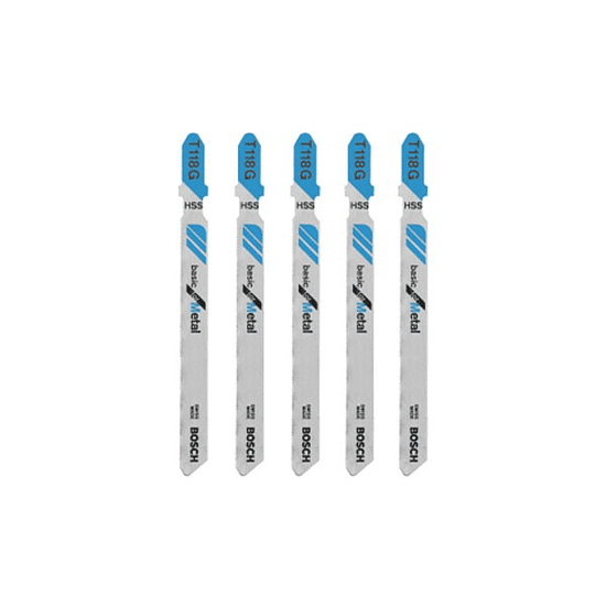 Set 5 Hojas Calar Metal Corte Fino T118G Bosch