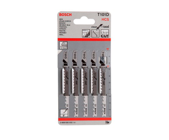 Set 5 Hojas Calar Madera Corte Limpio T101D Bosch 1