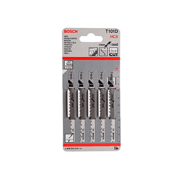 Set 5 Hojas Calar Madera Corte Limpio T101D Bosch