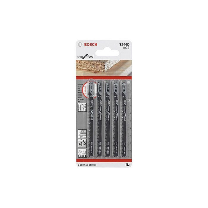 Set 5 Hojas Calar Madera Cortes Curvos T244D Bosch 3