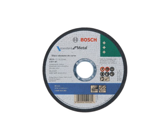 Pack 50 discos fino 115mm corte metal 2608619383 Bosch 1