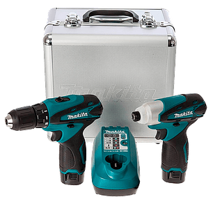 Set de atornilladores DF330D + TD090D c/caja de aluminio LCT204 Makita
