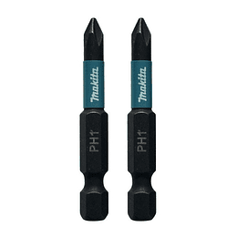 Set 2 Puntas Impact Black PH1 50 mm B-63719 Makita