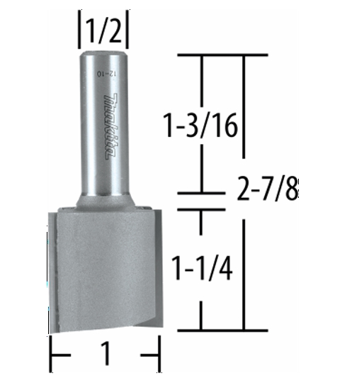 Fresa Recta 2Filos 1/2