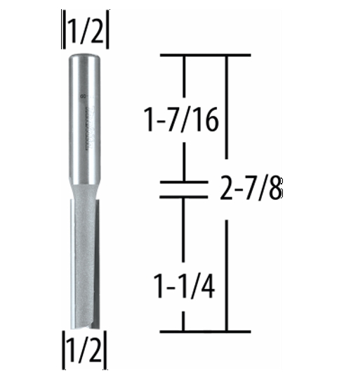 Fresa Recta 2Filos 1/2