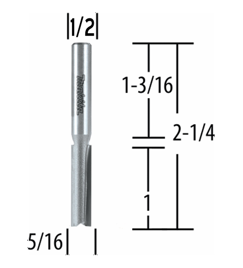 Fresa Recta 2Filos 1/2