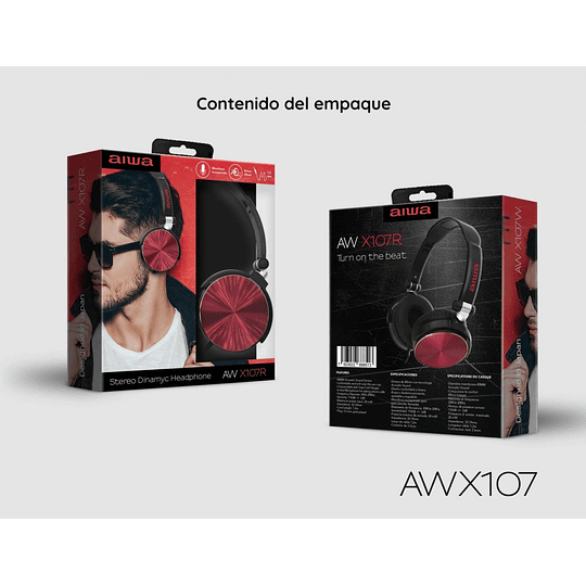 Audífonos c/cable y Micrófono AW-X107 Aiwa