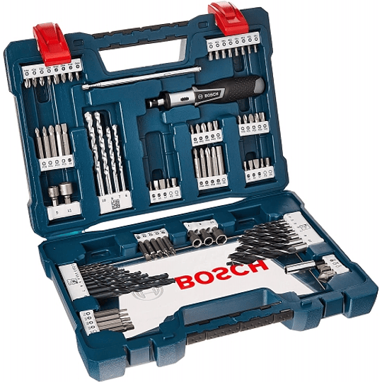 Set Puntas Dados y Brocas 91 Pcs Azul V-Line Bosch