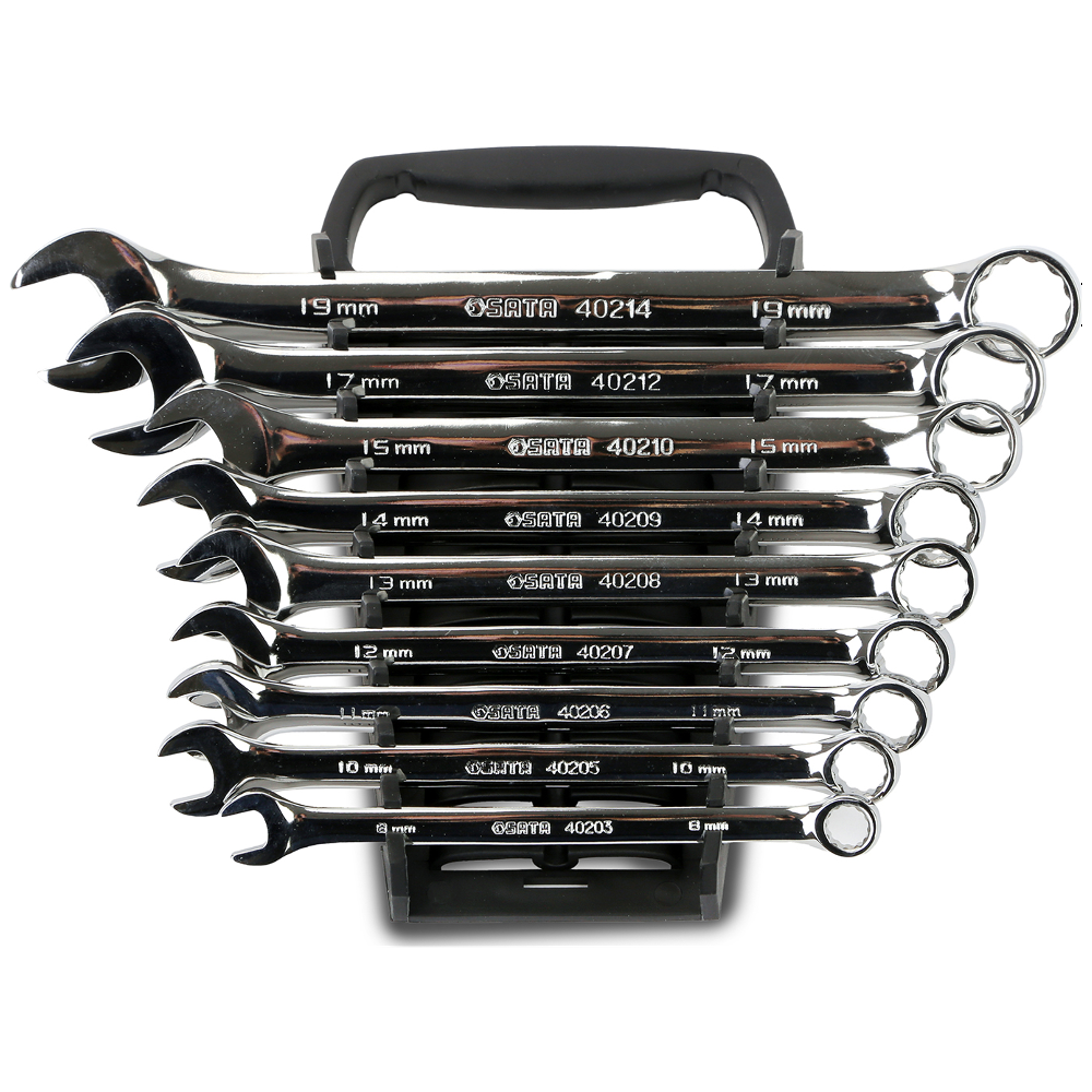 Juego 9 Pcs Llaves Pta/Corona 8-19 mm ST09020SJ  Sata 2