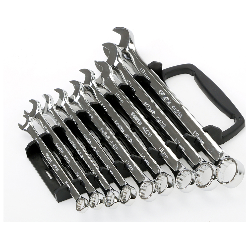 Juego 9 Pcs Llaves Pta/Corona 8-19 mm ST09020SJ  Sata 3