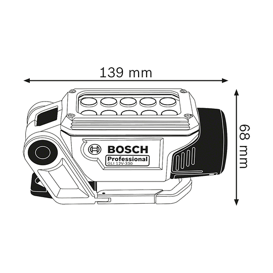 Linterna Inal. GLI 12V-330 12V sin batería ni cargador Bosch