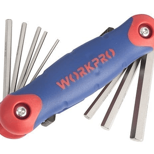 Juego de Llaves Hexagonales Plegables 8 pcs W022002 Workpro