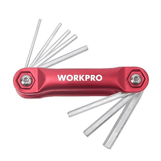 Llave Hexagonal Plegable 8 pcs W022008 Workpro