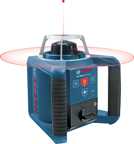 Nivel rotativo Profesional + Receptor + Soporte GRL300HV Bosch 3