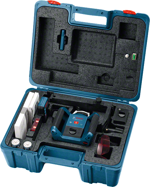 Nivel rotativo Profesional + Receptor + Soporte GRL300HV Bosch 4