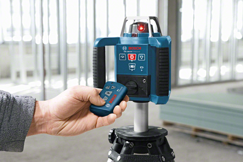 Nivel rotativo Profesional + Receptor + Soporte GRL300HV Bosch 6