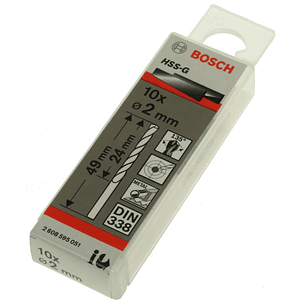 Pack 10 brocas Acero Carbono 1mm - 7mm HSS-G Bosch