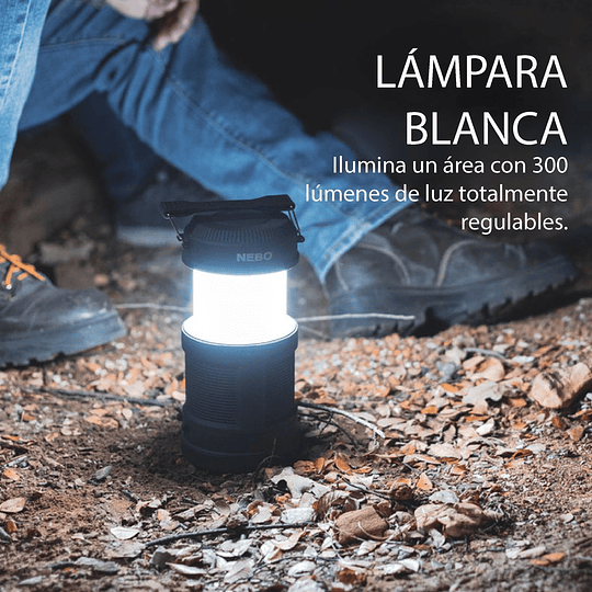 Lámpara / Linterna Recargable de Camping BIG POPPY 300 Lúmenes Nebo