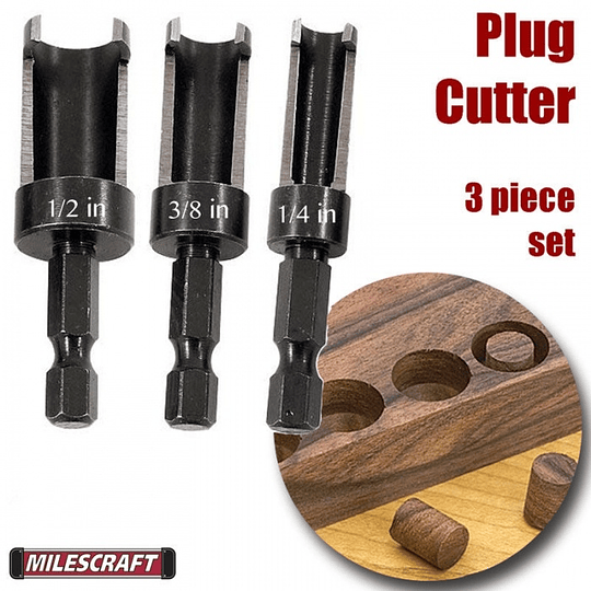 Set de brocas para hacer tapones Plug Cutter 5340 Milescraft