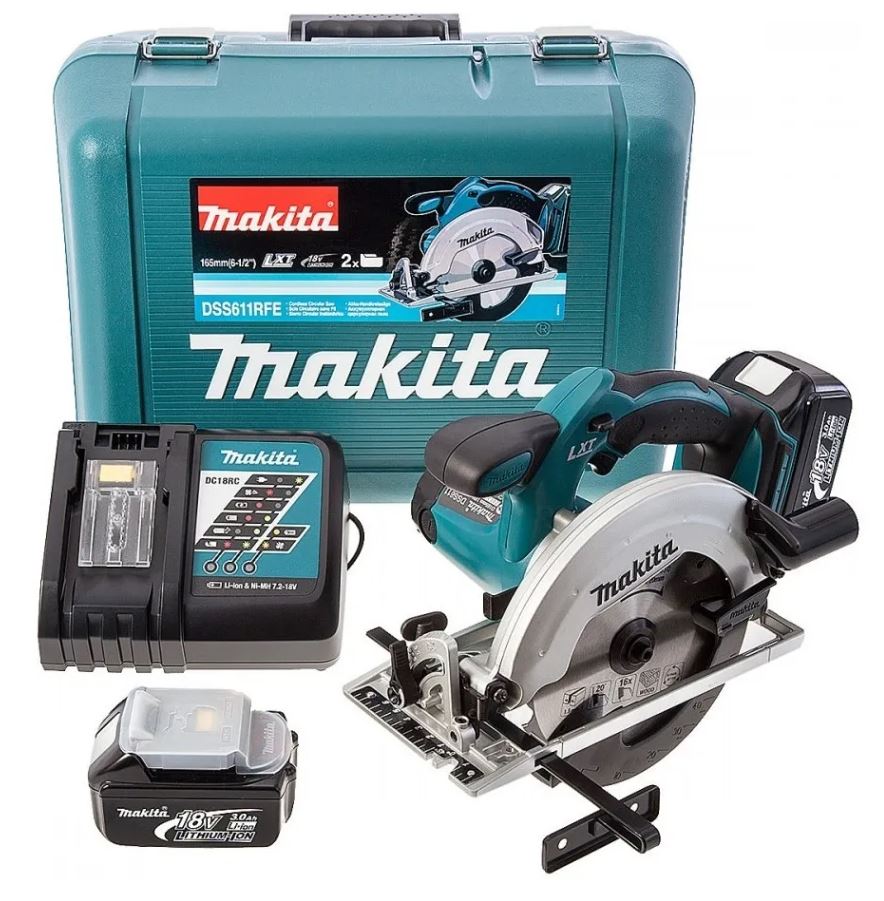 Sierra Circular Inalámbrica 18V 165mm DSS611RFE Makita 1