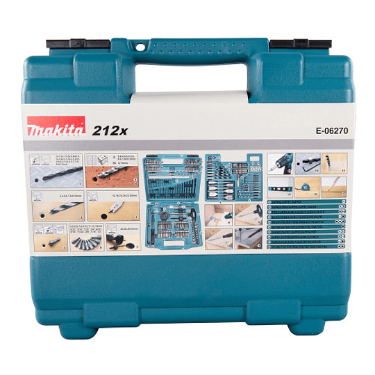 Set 212 piezas Puntas y Brocas E-06270 Makita