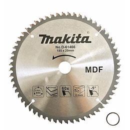 Disco sierra madera MDF 7 1/4" 185mm 60D D-61466 Makita