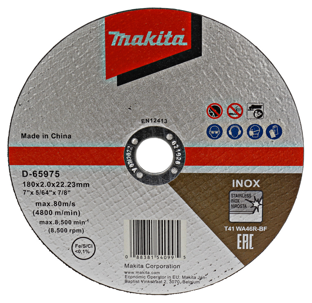 Pack 10 pzs Disco abrasivo corte de acero inoxidable 7