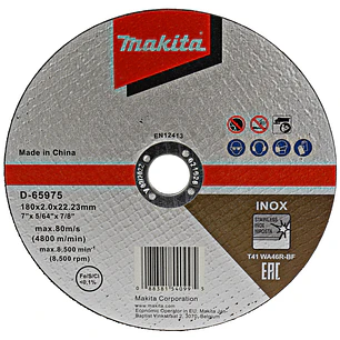 Pack 10 pzs Disco abrasivo corte de acero inoxidable 7