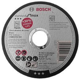 Disco de corte Acero Standard For Inox 4 1/2" x 1mm Bosch