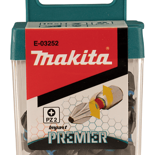 Juego 15pcs puntas impact premier PZ2x25MM FLIP TOP E-03252 Makita