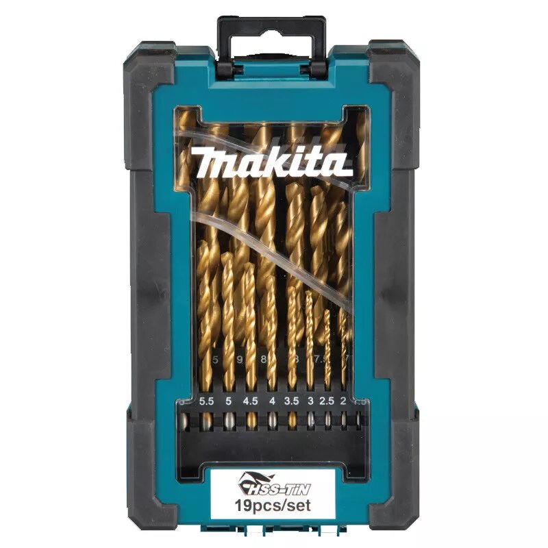 Set 19 pcs brocas para metal HSS-TIN D-72229 Makita 1