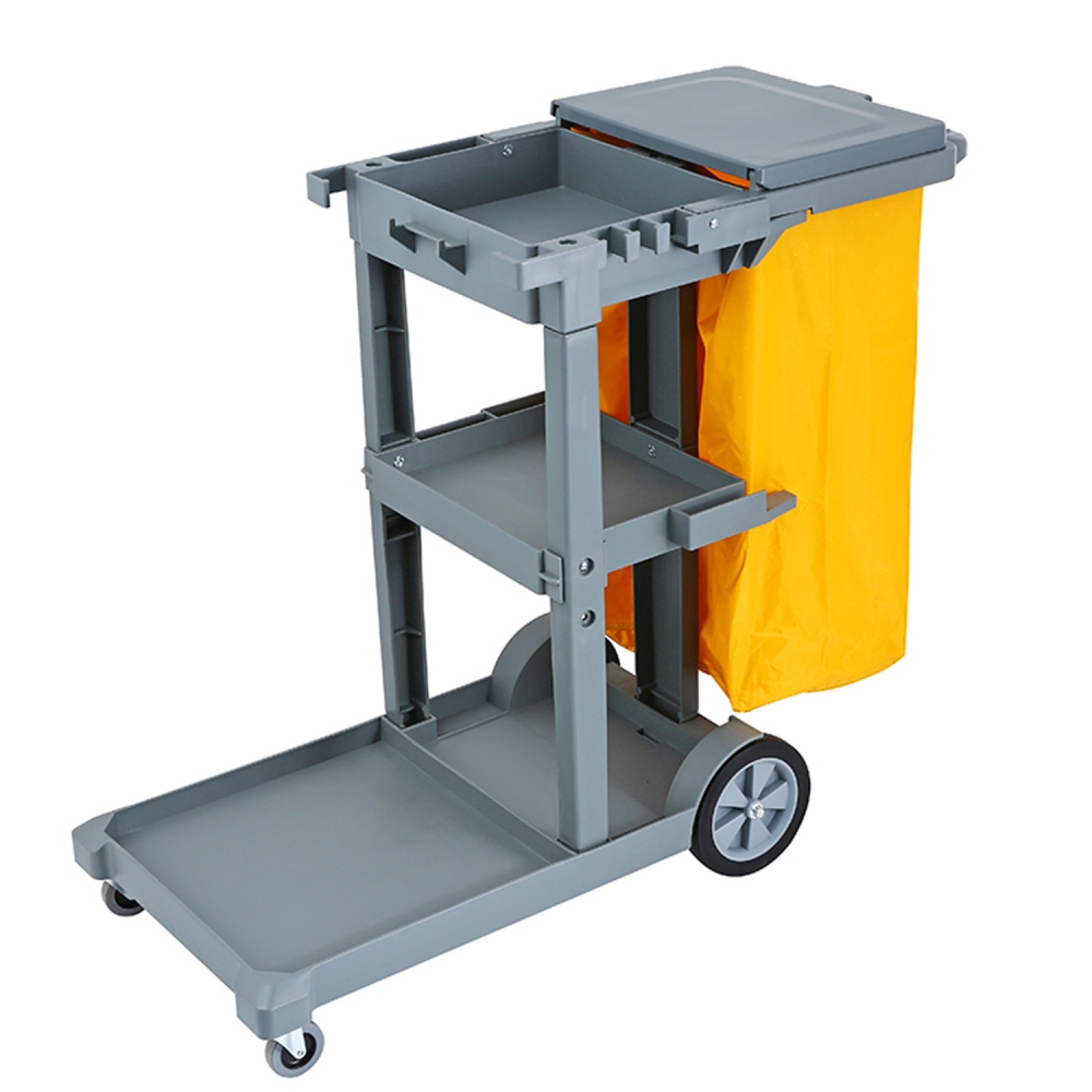 Carro Porta Elementos Gris Con Bolsa Vinilo D-011-1B AllClean 1