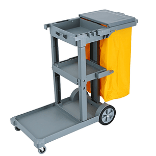 Carro Porta Elementos Gris Con Bolsa Vinilo D-011-1B AllClean