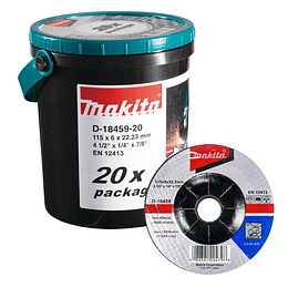 Pack 20 Disco desbaste metal 4-1/2" (115mm) D-18459-20 Makita