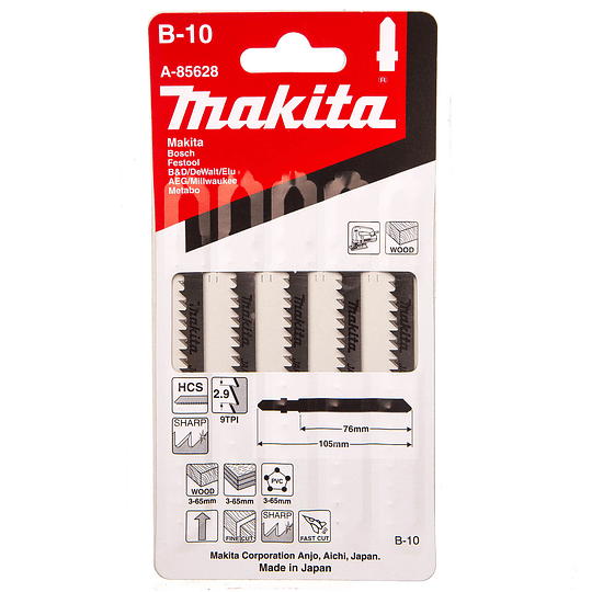 Set 5 pcs Hojas de calar Multimaterial A-85628 Makita