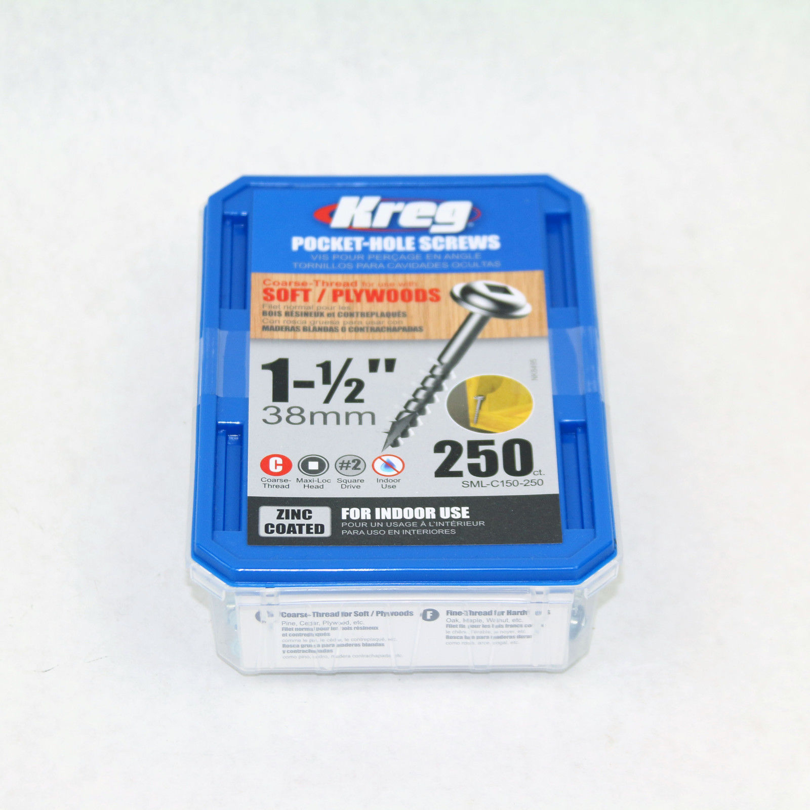 Tornillos Ocultos Zinc Hilo Grueso 1 1/2