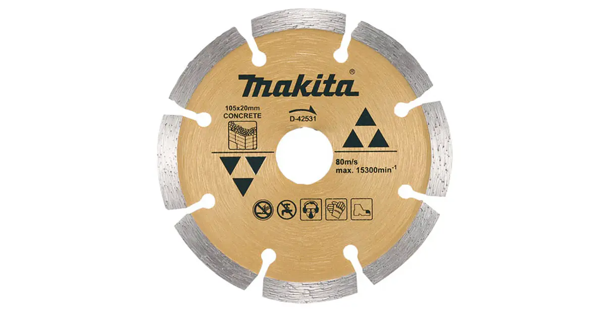 Disco diamantado 105x20mm segmentado concreto D-42531 Makita