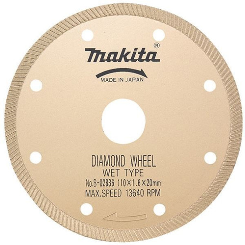 Disco diamantado 110x1,6x20mm Húmedo Gold B-02836 Makita 1