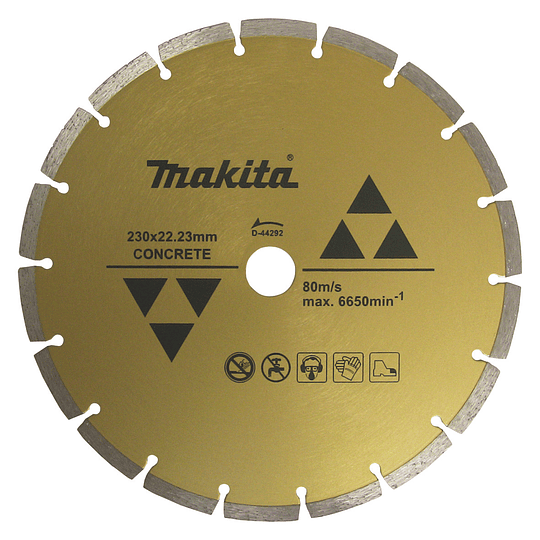 Disco diamantado 230x22.23mm Segmentado seco Concreto D-44292 Makita