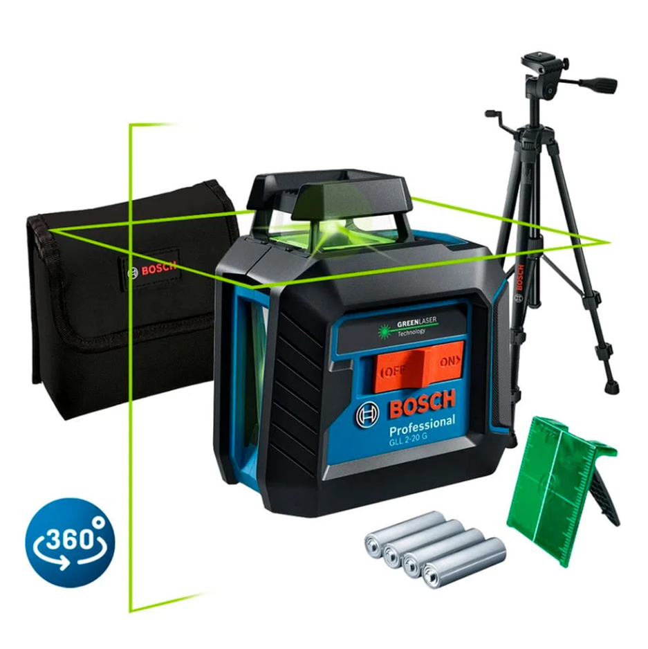 Nivel Laser líneas verdes 360° GLL 2-20G Bosch Professional 1