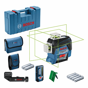 Nivel láser de líneas Verdes GLL 3-80 CG + Receptor laser Professional Bosch