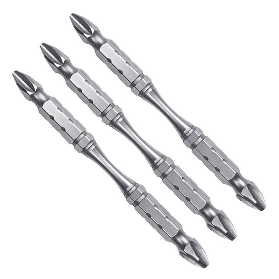 Set 3 Pcs puntas torcion PH2 65mm dobles B-20703 Makita 1