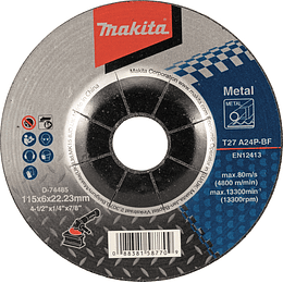 Pack 10 Pcs Disco de desbaste 115mm D-74485 Makita