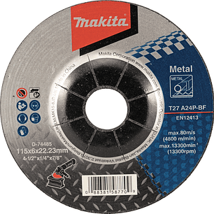 Pack 10 Pcs Disco de desbaste 115mm D-74485 Makita